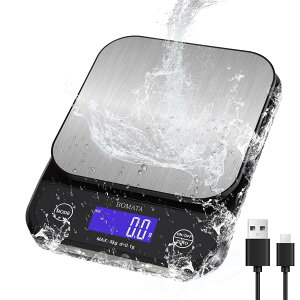 BOMATA (�{�}�^) �L�b�`�� �͂��� �h��IP65 �􂦂� 0.1g 5kg TYPE-C�[�d�����d�r �񎮋��d �S���pLCD �^�b�`�Z���T�[�{�^�� �X�e�����X������� �����u�U�[ �f�W�^�� �X�P�[�� ���� �y���� �N�b�L���O