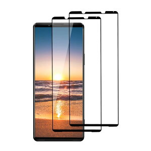 �y2���Z�b�g�z Xperia 1 III �p �K���X�t�B���� �����ߗ� �S�ʕی� SOG03 SO-51B�t�B���� �G�N�X�y���A1�}�[�N3�����K���X �t���ی�t�B���� �y�����Ȃ�/�w��h�~/�\��t���ȒP/�C�A�[���z