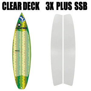 クリアデッキ 3X+PLUS SSB ショート用(大判など2枚入り)サーフボード用 滑り止めデッキテープ  ノーワックス ワックスいらず サーフィン マリンスポーツボード関連に
