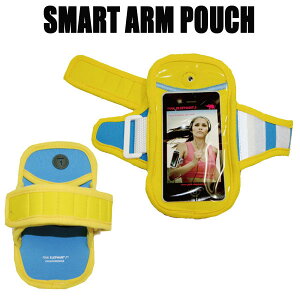 PINK ELEPHANT スマート・アームポーチ ブルーイエロー スマホケース