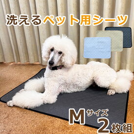 【期間限定P5倍 5/16(土)09:59迄】 ペットシーツ 洗える 滑り止め 2枚 60x40cm 犬 猫 おしっこマット トイレシート ペット用品 介護用 漏れ防止 おしっこ パッド トイレ下敷き 漏れない マット ペット用 トレーニングパッド 繰り返し利用可能 _ペット用シーツMサイズ_