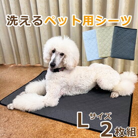 洗える ペットシーツ 2枚 100x70cm 犬 猫 おしっこマット トイレシート 滑り止め 漏れ防止 介護用 パッド レギュラー トイレ下敷き 漏れない マット ペット用 トレーニングパッド 繰り返し利用可能 _ペット用シーツLサイズ2枚_