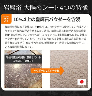 岩盤浴シート岩盤浴マット岩盤健康革命岡山県日本製マイナスイオンエステサロンヒートマット敷きタイプ