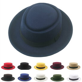 ボーラーハット メンズ ハット 帽子 ウール フェルト ブラック 黒 ワインレッド グレー 山高帽 シンプル 無地 大きいサイズ 小さいサイズ