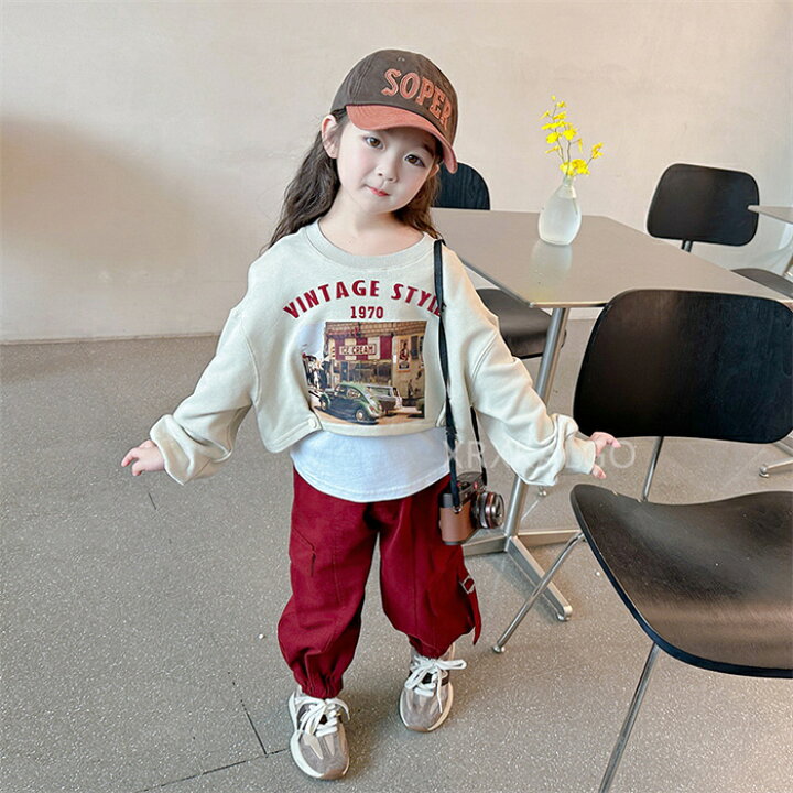 楽天市場】子供 トップス パンツ 韓国子供服 セットアップ キッズ 長袖 