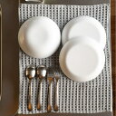 あっちこっち 水切りマット 帝人 グレー ワッフルふきん 抗菌加工 ミクロスター テイジン 布巾 日本製 食器乾燥 ドライングマット 食器拭きクロス おしゃれ かわいい おすすめ