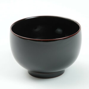 井助 汁椀 小福 漆塗り 溜と朱 単品 味噌汁椀 しる椀 うるし塗 お雑煮椀 京都 日本製 漆器 みそ汁椀 黒 赤