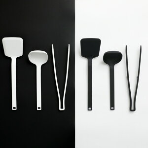 tower 食洗機も使えるシリコンキッチンツール3点 Bセット【セット2点購入でプレゼント】シリコーン フライ返し お玉 菜箸トング セット ホワイト ブラック 山崎実業 タワー シンプル おしゃ