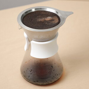 ハリオ シンプリー HARIO simply ステンレスコーヒーフィルターセット Glass Coffee Maker ダブルメッシュ サーバー一体型 400ml 1-3杯用 日本製 S-GCM-40 ハリオ ガラス
