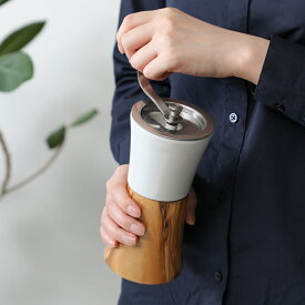 ミル HARIO セラミックコーヒーミル・ウッド NMCWN-2-OV コーヒー 豆 挽き カフェ 日本製 ハリオ オシャレ オリーブ