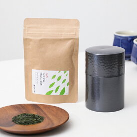 【燕三条×京都】槌目茶筒(茶箕付き)と宇治茶 上級茶葉 特別セット 純銅製/ステンレス製 日本製 燕三条 京都 緑茶 ギフト 結婚祝い 新築祝 国産 職人技 箱入り 磯野開化堂