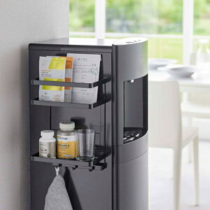 ウォーターサーバー横マグネットラック タワー 2段 ブラック TOWER 山崎実業 SNSで話題