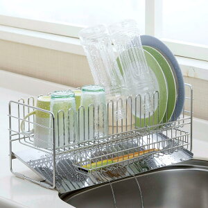 TSUBAME 水切りバスケット ショート 日本製 シンク横 省スペース 下村企販 水切りラック 水切りカゴ