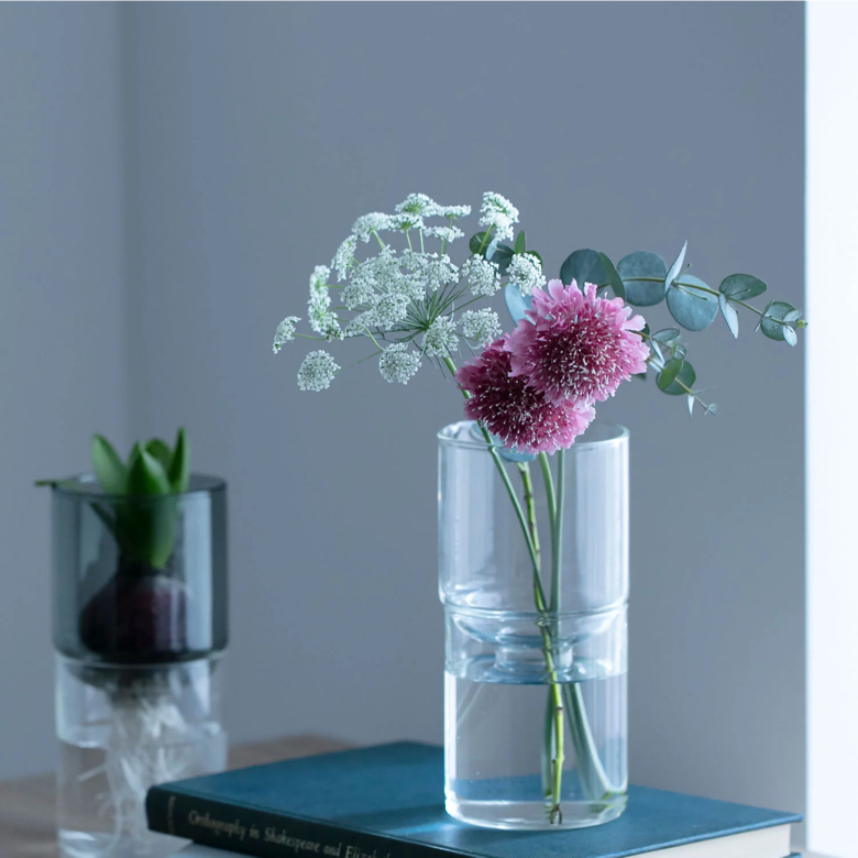 HARIO　ガラスの花器　クリア　GK-200-T　花瓶　フラワーベース　水耕栽培