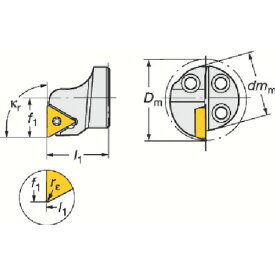 [ターニングホルダー]【送料無料】サンドビック（株） サンドビック コロターンSL コロターン111用カッティングヘッド（410） 570-STFPR-25-11 1個【601-3287】【北海道・沖縄送料別途】【smtb-KD】