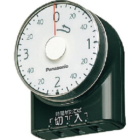 [タイマー]パナソニック（株）エレクトリックワークス社 Panasonic ダイヤルタイマー 3時間形 コンセント直結式 ブラック WH3201BP 1個