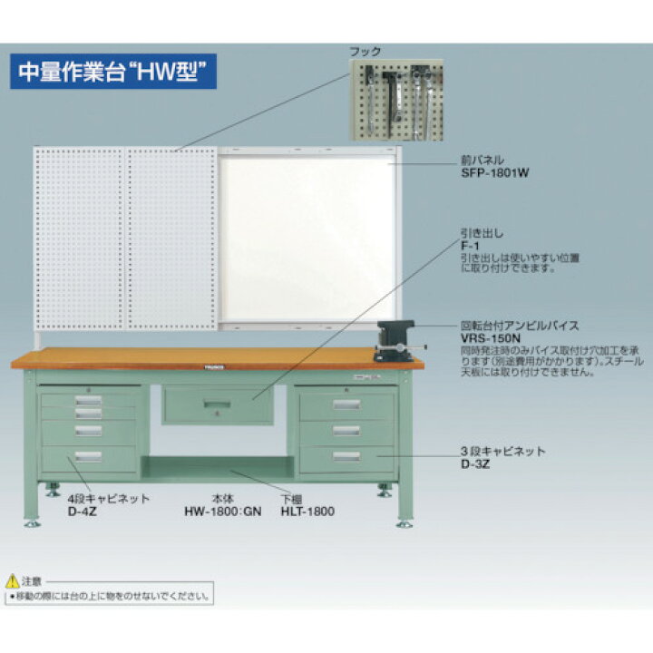 楽天市場】[中量作業台（HW型1200kgタイプ）]【送込 