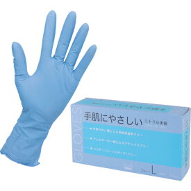 [ニトリルゴム使い捨て手袋]（株）旭創業 Asahi ニトリル手袋 エクストラフリーL ブルー（100枚入） 11434 1箱【363-7222】