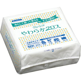 ★[紙・不織布ウエス]日本製紙クレシア（株） クレシア　やわらかクロス　50枚X18パック　65200 1CS（900枚入）【474-1552】【代引不可商品】