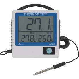 [温度計]シンワ測定（株） シンワ デジタル温度計G−1最高最低隔測式 防水型 73045 1個【783-2095】