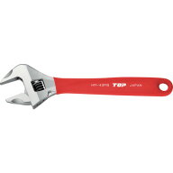 [モンキーレンチ]トップ工業（株） TOP ワークワイド（ガタ無しモンキレンチ）グリップ付 HM-43MGR 1丁【…