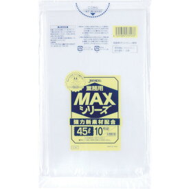 [ゴミ袋]（株）ジャパックス ジャパックス 業務用MAX 45L半透明10枚0．020 S-43 1冊【389-1123】