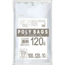 [ゴミ袋]オルディ（株） オルディ ポリバッグゴミ袋 120L 0．05mm 透明 P-121 10冊