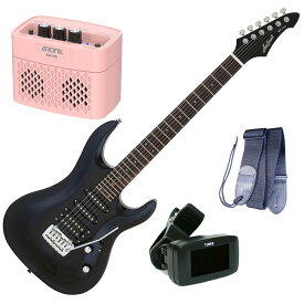 【チューナー＋ギターストラップ＋アンプAG-05 PK＋教則DVD】AriaProII エレキギター MAC-STD MBK