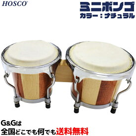 ミニボンゴ ミニチューナブル ボンゴ パーカッション ラテン楽器 打楽器 HOSCO JBG-001N ナチュラルカラー ウッド調 お子様へのプレゼントにもおすすめ お誕生日プレゼント クリスマスプレゼント ホスコ【smtb-KD】【RCP】
