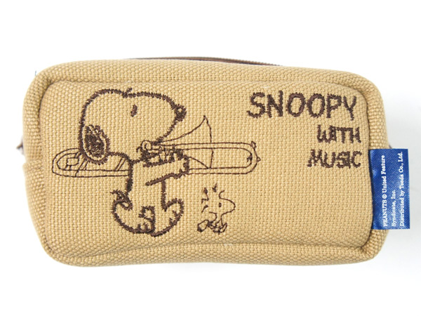 SNOOPY WITH MUSIC SMP-TBBG  トロンボーンマウスピースポーチ １〜２本入 スヌーピー：-p2