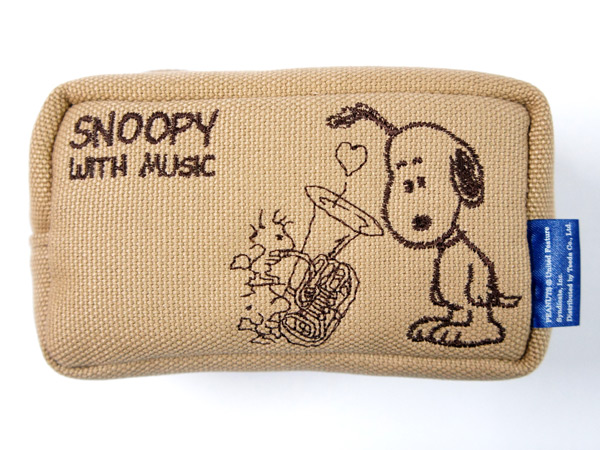 SNOOPY WITH MUSIC SMP-TUBG  チューバマウスピースポーチ １〜２本入 スヌーピー：-p2