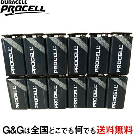 【12 Set】Duracell Procell 9V形 アルカリ乾電池 006P 12個セット
