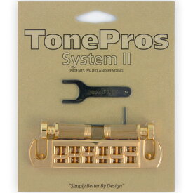 TonePros ブリッジ AVT2G-G ゴールド Wraparound Set w/SS1 Locking Studs for Gibson