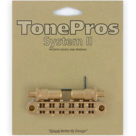 TonePros ブリッジ T3BT-SG サテンゴールド Metric Tuneomatic (large posts, notched saddles)