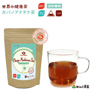 カバノアナタケ茶 100% 30g(2g×15p) 三角ティーバッグ【送料無料】| 健康茶 がんこ茶屋 がんこ茶家 世界の健康茶 樺のあな茸 チャーガ チャーガ茶 樺孔茸 ノンカフェイン ティーバッグ ティー