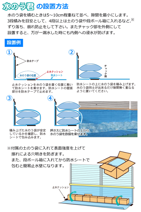 楽天市場】水のう袋 水のう君2 （枚30枚） 1.8mセット（土のう、土嚢