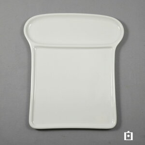 【食パンみたいなパン皿(白)】パン皿 有田焼 波佐見焼 モーニングプレート 食器 有田焼 かわいい