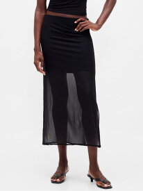 【SALE／74%OFF】(W)メッシュ ミディスカート GAP ギャップ スカート ミディアムスカート ブラック【RBA_E】[Rakuten Fashion]