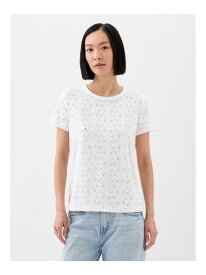 【SALE／65%OFF】(W)フローラル アイレットTシャツ GAP ギャップ トップス カットソー・Tシャツ ブラック ホワイト【RBA_E】[Rakuten Fashion]