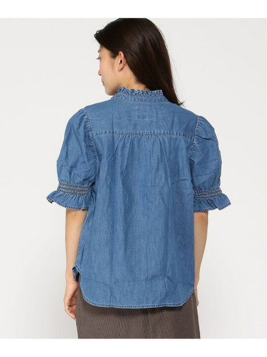 楽天市場】【SALE／49%OFF】(W)パフスリーブ デニム シャツ GAP GAP デニム 半袖シャツ パフスリーブ XL
