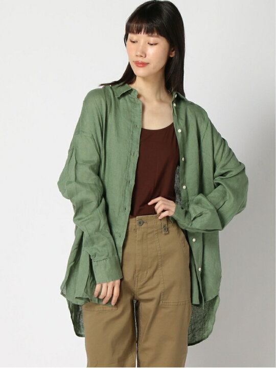 楽天市場】【SALE／20%OFF】オーバーサイズ リネンシャツ GAP ギャップ 