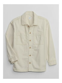 【SALE／67%OFF】(K)キャンバス オーバーシャツ (キッズ) GAP ギャップ トップス シャツ・ブラウス ホワイト カーキ【RBA_E】[Rakuten Fashion]