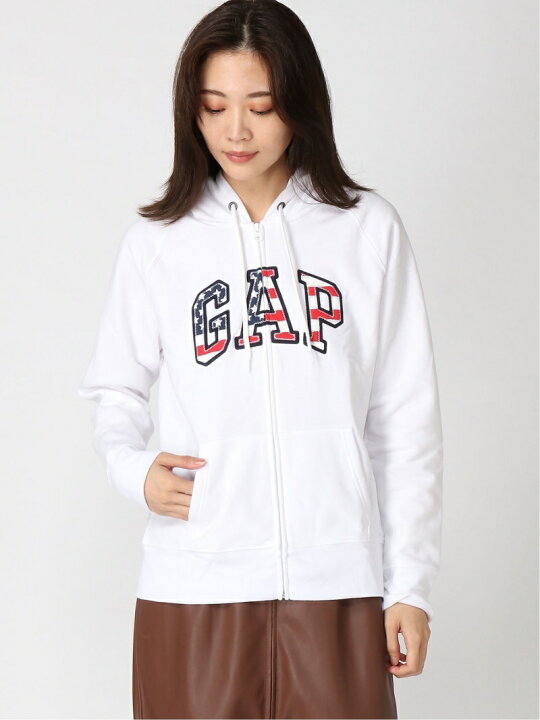 楽天市場】(W)Gapロゴ ジップアップパーカー GAP ギャップ トップス 
