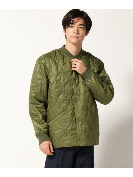未使用級✨】GAP ノーカラーキルティングジャケット カーキ M 楽天市場 