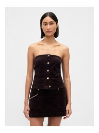 【SALE／66%OFF】(W)コーデュロイ ストラップレス クロップド ベスト GAP ギャップ トップス その他のトップス ブラウン【RBA_E】[Rakuten Fashion]