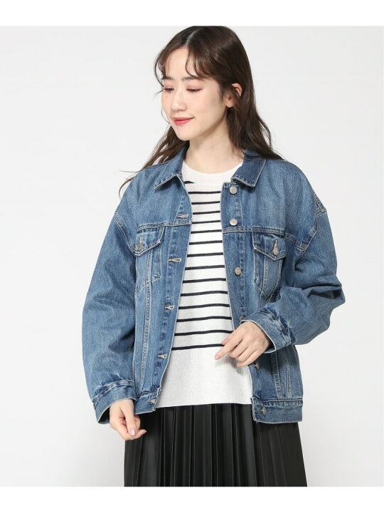 楽天市場】(W)オーバーサイズ アイコンデニムジャケット GAP ギャップ 