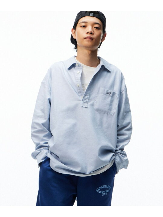 楽天市場】(U)Gapロゴ オックスフォード プルオーバーシャツ GAP 