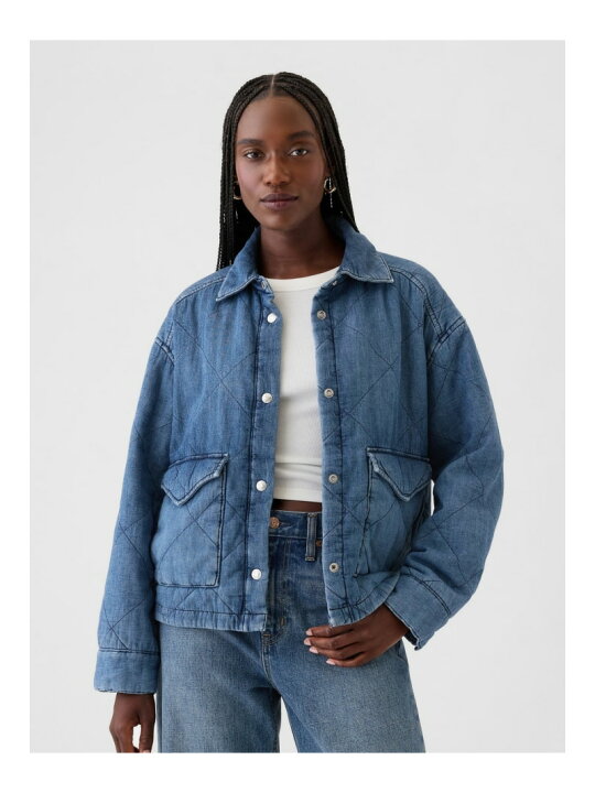 楽天市場】【SALE／74%OFF】(W)キルティング デニムシャケット GAP 