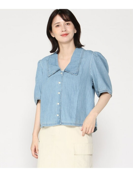 楽天市場】【SALE／62%OFF】(W)デニムパフスリーブカラーシャツ GAP 