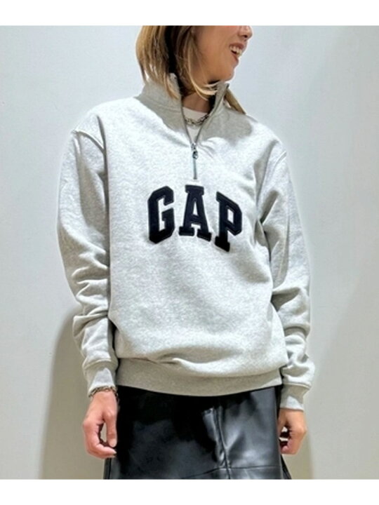 楽天市場】(U)リラックス GAPロゴ ハーフジップ スウェット 
